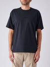 Micro Embroidered Logo Cotton Jersey Short Sleeve T-Shirt Navy - STONE ISLAND - BALAAN 2