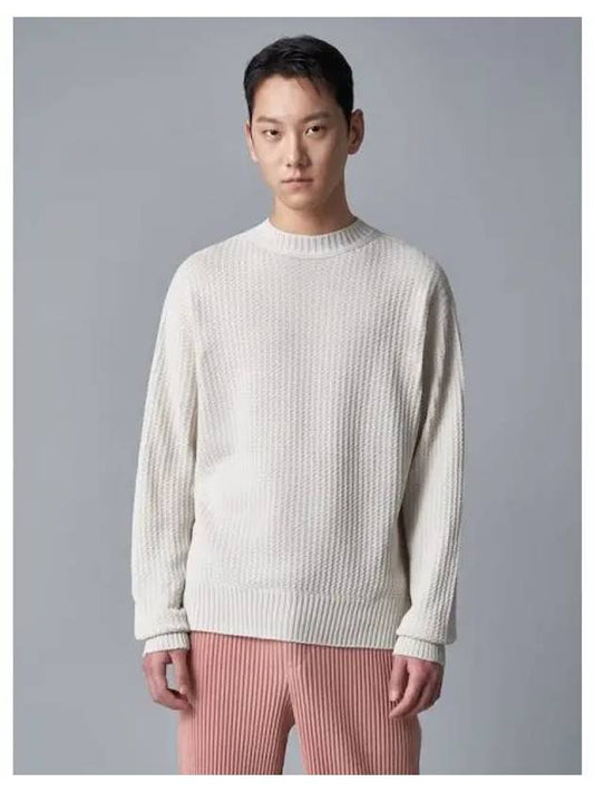 Minimal knit long sleeve t shirt white domestic product GM0024030654387 - ISSEY MIYAKE - BALAAN 1