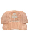 Logo Corduroy Ball Cap Pink - ISABEL MARANT - BALAAN 1