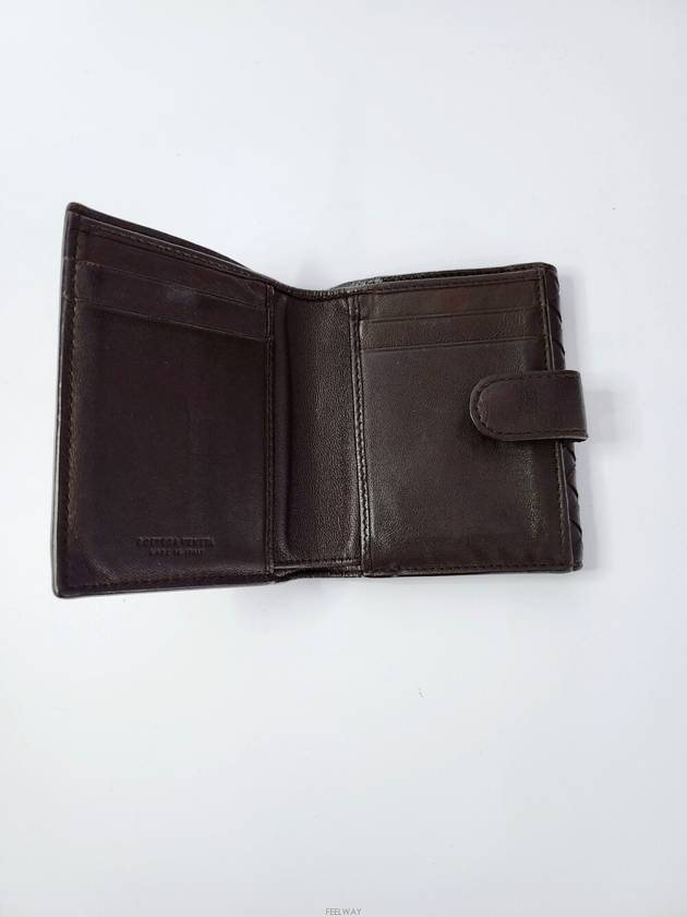 Used luxury goods DHLUX Intrecciato brown snap ring wallet - BOTTEGA VENETA - BALAAN 4