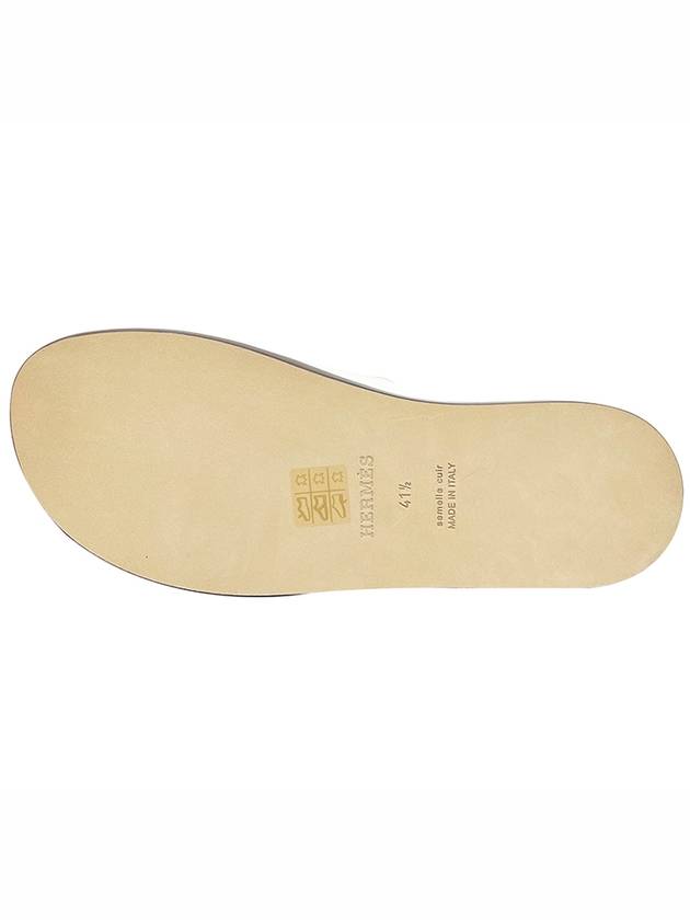 Izmir Leather Slippers Blanc - HERMES - BALAAN 6