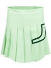 Women's Naomi Pleated Skirt Green - J.LINDEBERG - BALAAN 2