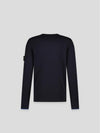 Logo Patch Crew Neck Knit Top Navy - STONE ISLAND - BALAAN 3