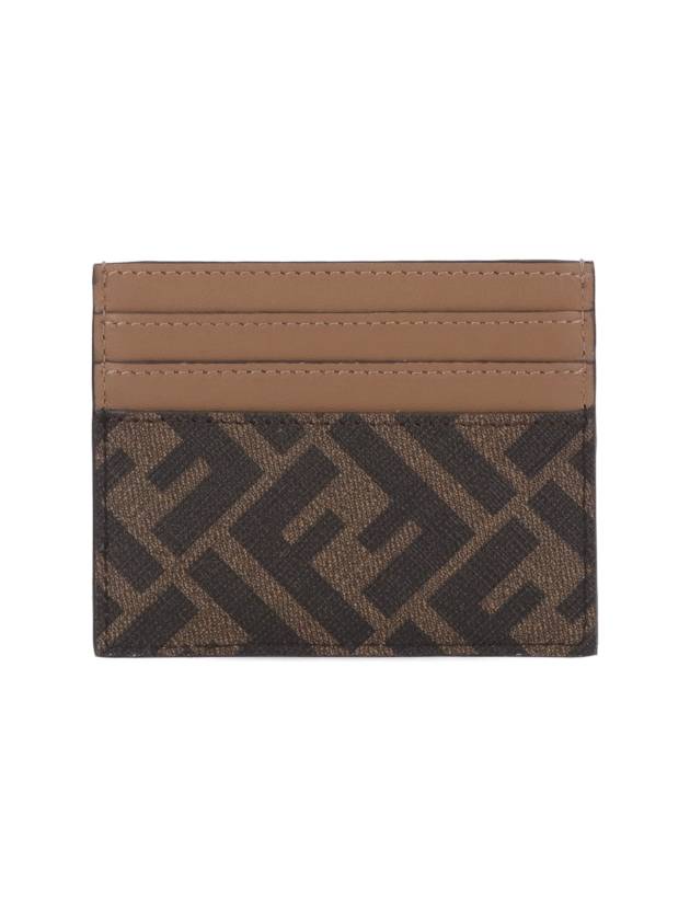 FF Logo Card Wallet Brown - FENDI - BALAAN 3