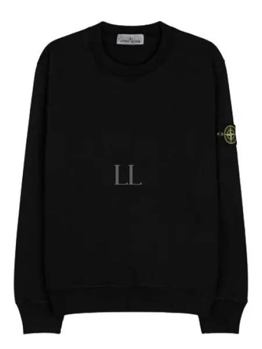 Wappen Patch Garment Dyed Sweatshirt Black - STONE ISLAND - BALAAN 2