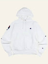 Reverse Weave Oversized Flock Script Women s Hoodie White GF68 Y07985 WHC - CHAMPION - BALAAN 6