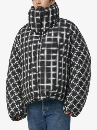 Oversized checked down jacket black PIMU0030Y0UTN909BCN99 - MARNI - BALAAN 1