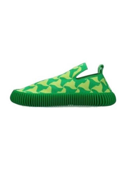 Ripple Triangle Pattern Slip-On Parakeet Kiwi - BOTTEGA VENETA - BALAAN 2