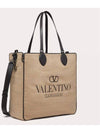 Logo Tote Bag Beige - VALENTINO - BALAAN 4