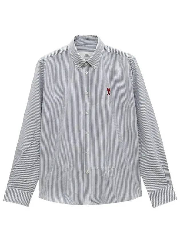 De Coeur Striped Long Sleeve Shirt Light Blue - AMI - BALAAN 2