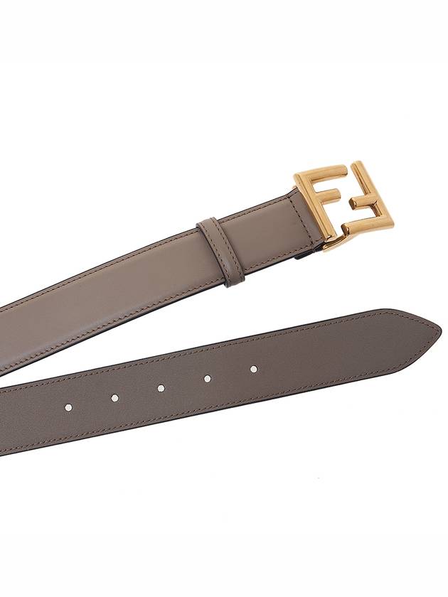 FF stud buckle leather belt brown - FENDI - BALAAN 11