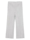 Pleated Basic Crop Pants Grey - ISSEY MIYAKE - BALAAN 2