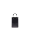 Logo Leather Phone Holder Mini Bag Black - BALENCIAGA - BALAAN 3