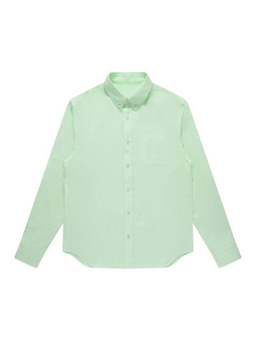 Men's Oxford Button Down Shirt Light Green SW23ESH01MN - SOLEW - BALAAN 1