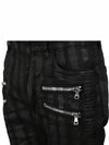 Men's Zebra Washing Zipper Detail Jeans Black - BALMAIN - BALAAN 8