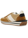 Logo James Panel Low Top Sneakers Brown - TOM FORD - BALAAN 3