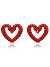 Sublima Swan Heart Stud Earrings Red - SWAROVSKI - BALAAN 2