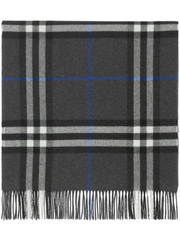 Check print fringe cashmere scarf 8095208 - BURBERRY - BALAAN 1