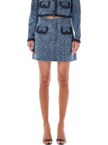 Self Portrait Short Skirt PF24826SKBL BLUE - SELF PORTRAIT - BALAAN 1