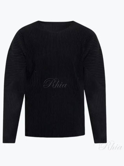 Homme Pliss Issey Miyake Sweater HP49JK421 15 BLACK - ISSEY MIYAKE - BALAAN 2