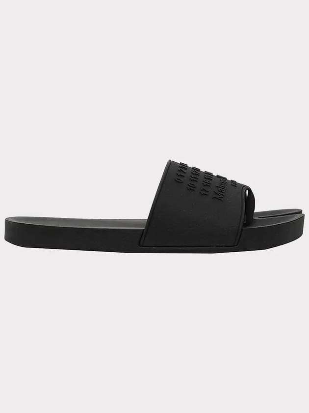 Embossed Logo Tabi Slippers Black - MAISON MARGIELA - BALAAN 4