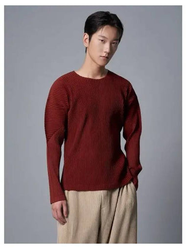 September Long sleeve t shirt Crimson red domestic product GM0024090547253 - ISSEY MIYAKE - BALAAN 1