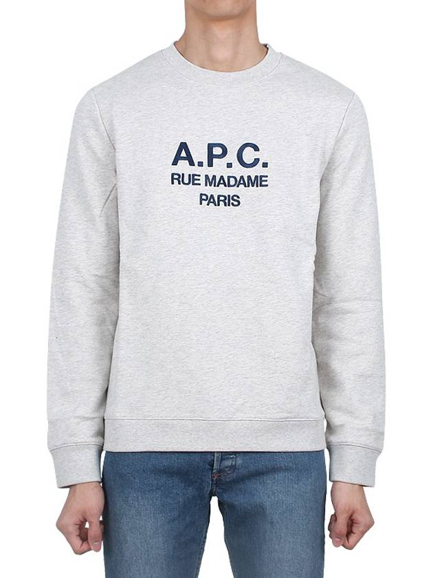 Rufus Embroidery Logo Sweatshirt Grey - A.P.C. - BALAAN 3