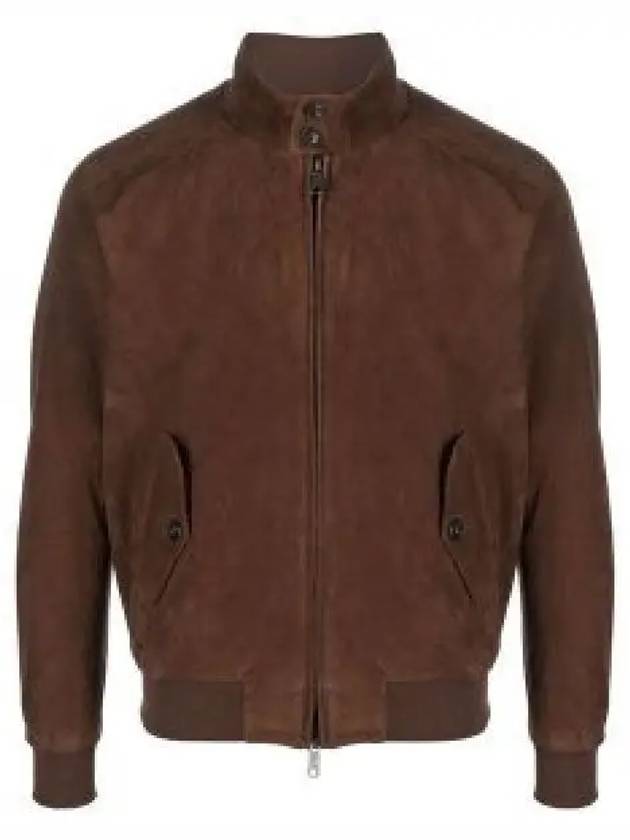 zip-up suede jacket brown - BARACUTA - BALAAN 2