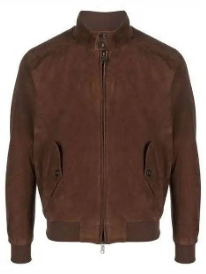 zip-up suede jacket brown - BARACUTA - BALAAN 2