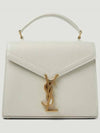 Casandra Monogram Mini Top Handle Cross Bag White - SAINT LAURENT - BALAAN 2