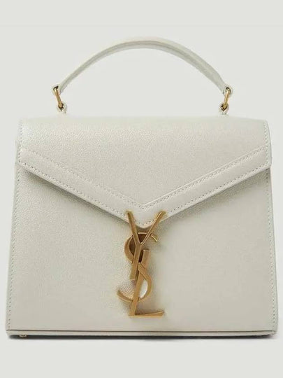 Casandra Monogram Mini Top Handle Cross Bag White - SAINT LAURENT - BALAAN 2