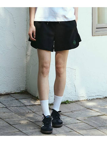 Women's Recycled Sweat Shorts Black - THE GREEN LAB - BALAAN 1