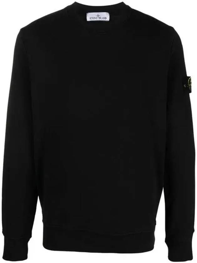 Wappen Patch Garment Dyed Sweatshirt Black - STONE ISLAND - BALAAN 2