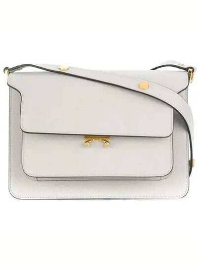 Saffiano Trunk Medium Shoulder Bag Light Grey - MARNI - BALAAN 2