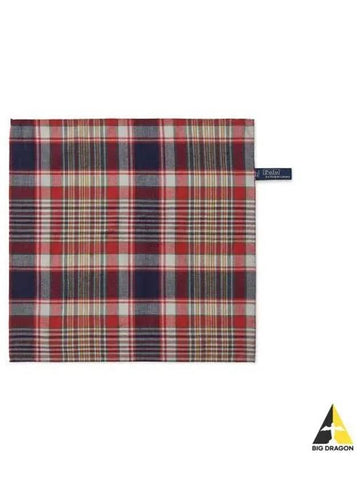 Faded Madras Pocket Square Red - POLO RALPH LAUREN - BALAAN 1