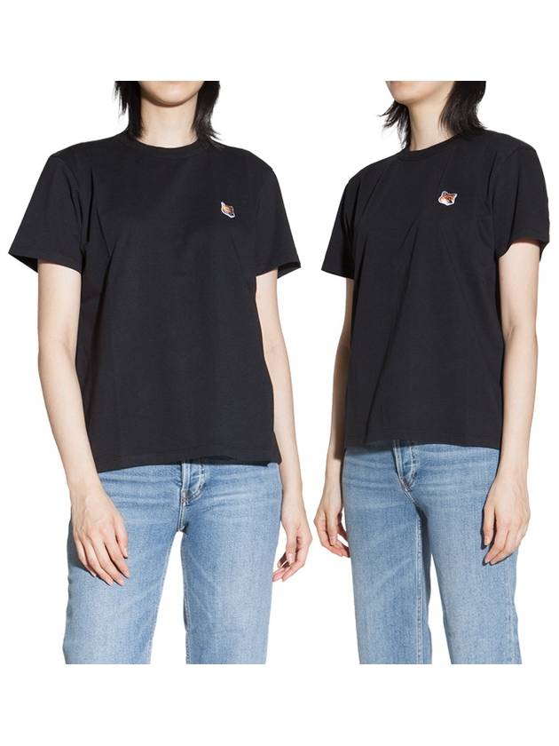 Fox Head Patch Regular Short Sleeve T-Shirt Black - MAISON KITSUNE - BALAAN 2