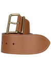 Metal Buckle Leather Belt Caramel - MIU MIU - BALAAN 2