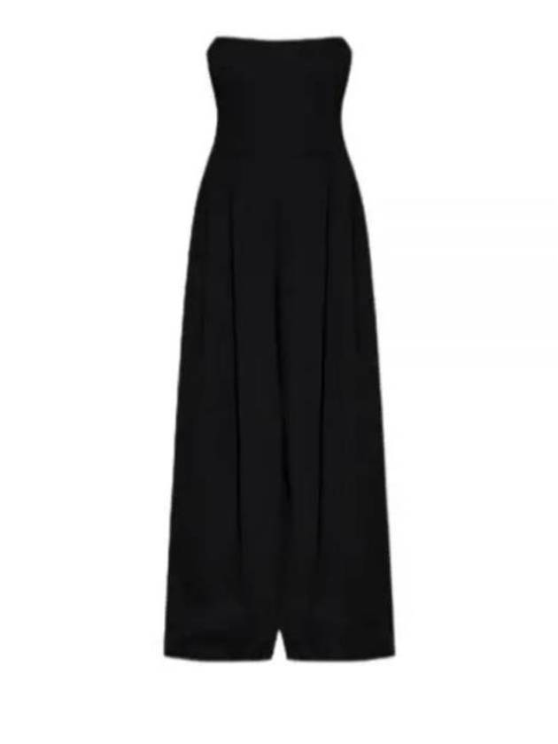 Strapless Wide Leg Jumpsuit Black - BOTTEGA VENETA - BALAAN 2