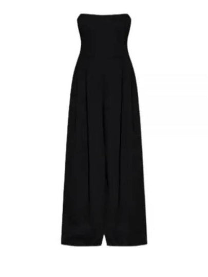 Strapless Wide Leg Jumpsuit Black - BOTTEGA VENETA - BALAAN 2