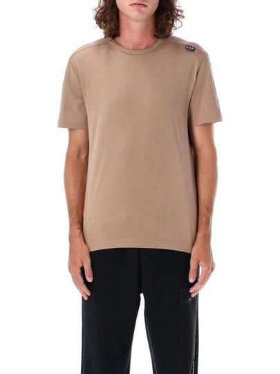 Logo series crew neck cotton short sleeve t shirt beige - EMPORIO ARMANI - BALAAN 2