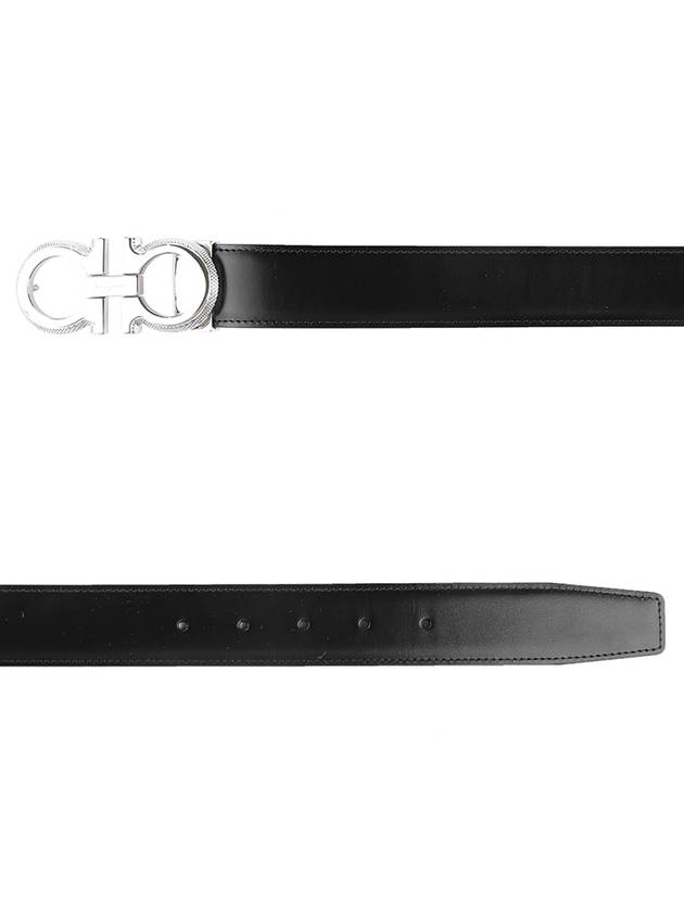 Gancini Reversible Belt Black Brown - SALVATORE FERRAGAMO - BALAAN 2