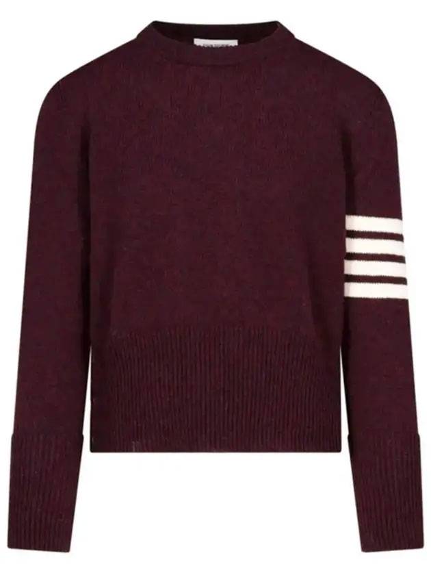 Diagonal Armband Knit Top Burgundy - THOM BROWNE - BALAAN 1