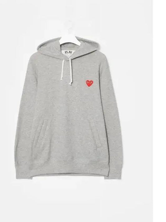 Unisex Red Heart Waffen Hooded Sweatshirt Hoody Gray Domestic Product GM0024040882833 - COMME DES GARCONS PLAY - BALAAN 1