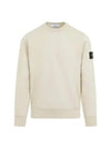 Heavy Cotton Jersey Crewneck Sweatshirt Beige - STONE ISLAND - BALAAN 3