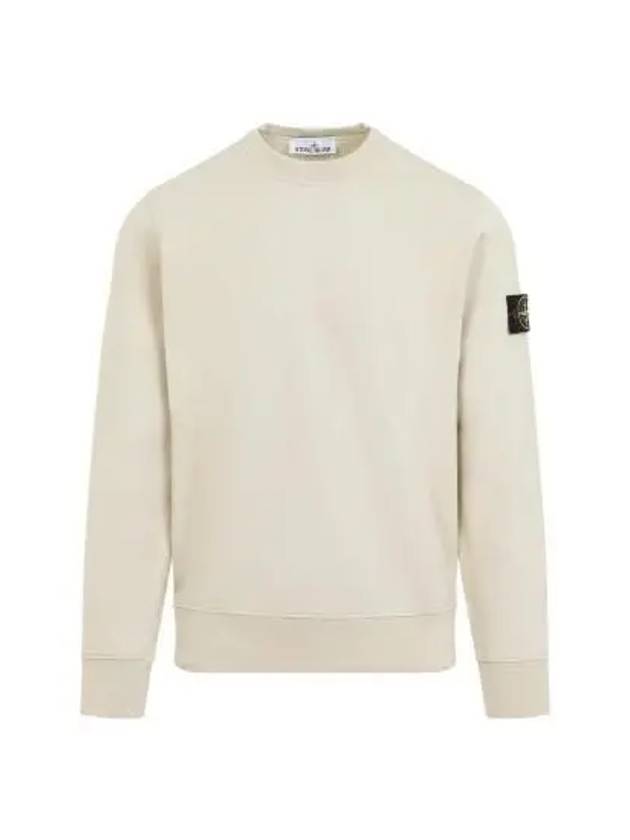 Heavy Cotton Jersey Crewneck Sweatshirt Beige - STONE ISLAND - BALAAN 3