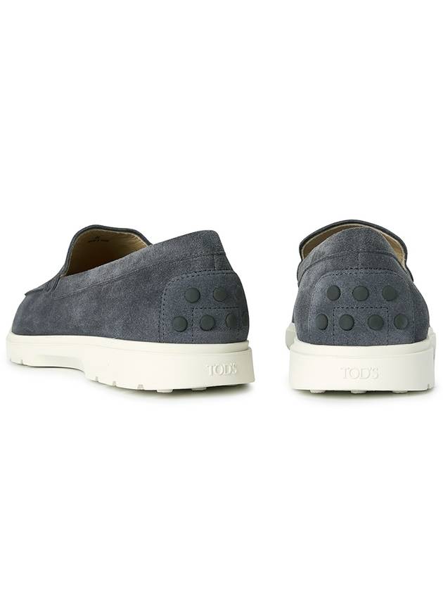 Suede Slipper Loafers Dark Grey - TOD'S - BALAAN 7