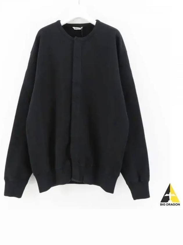 HEAVY BD SWEAT CARDIGAN BLACK A24SC02BU - AURALEE - BALAAN 1