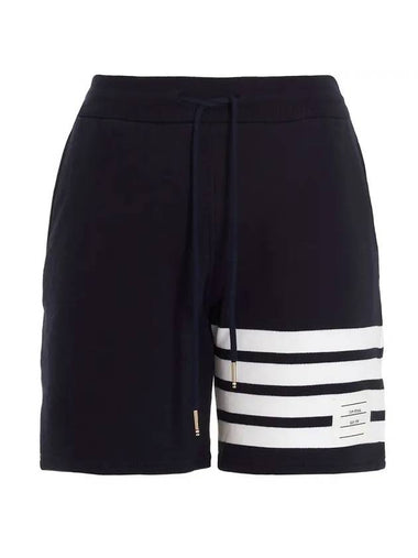 Diagonal 4 Bar Drawstring Shorts Navy - THOM BROWNE - BALAAN 1