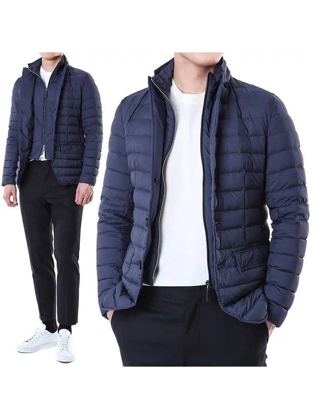 Convertible Padded Quilted Nylon Blazer Jacket Navy - HERNO - BALAAN 2