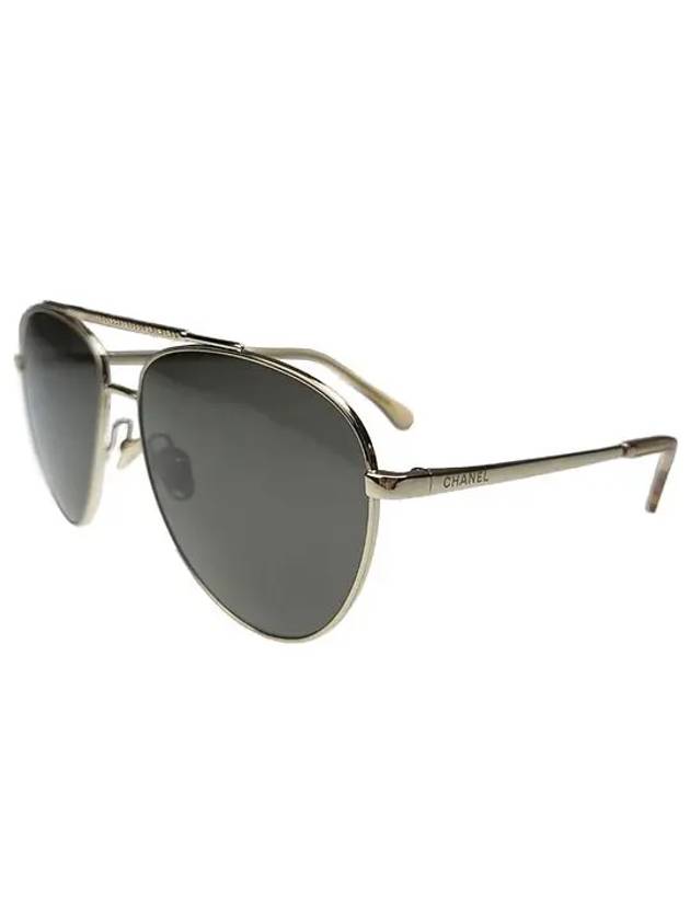 Eyewear Double Bridge Aviator Sunglasses Pale Gold Brown - CHANEL - BALAAN 3